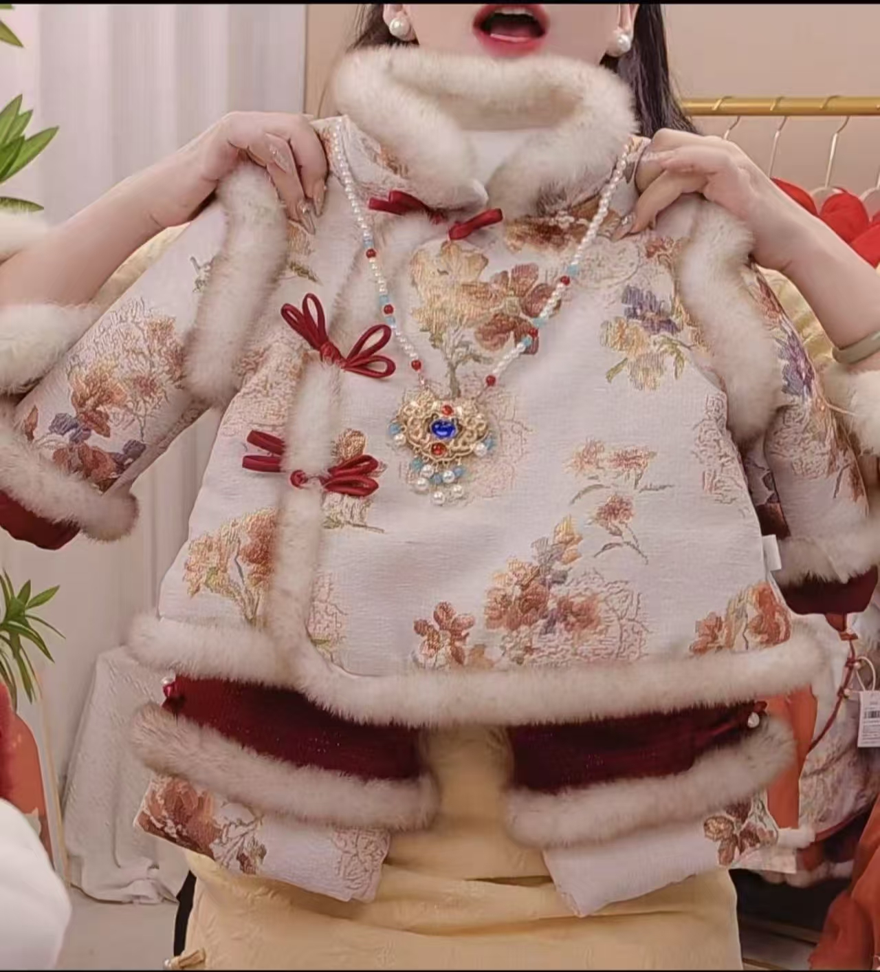 【月上海棠】女童汉服套装秋冬儿童国风唐装小童汉服宝宝拜年服