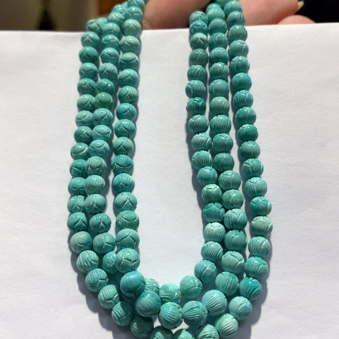 未镶嵌绿松石长链