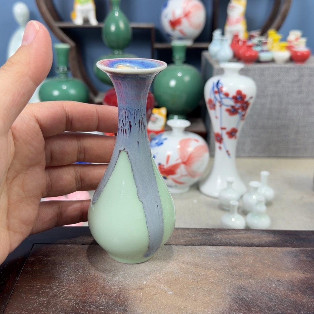 陶瓷手工小花器摆件