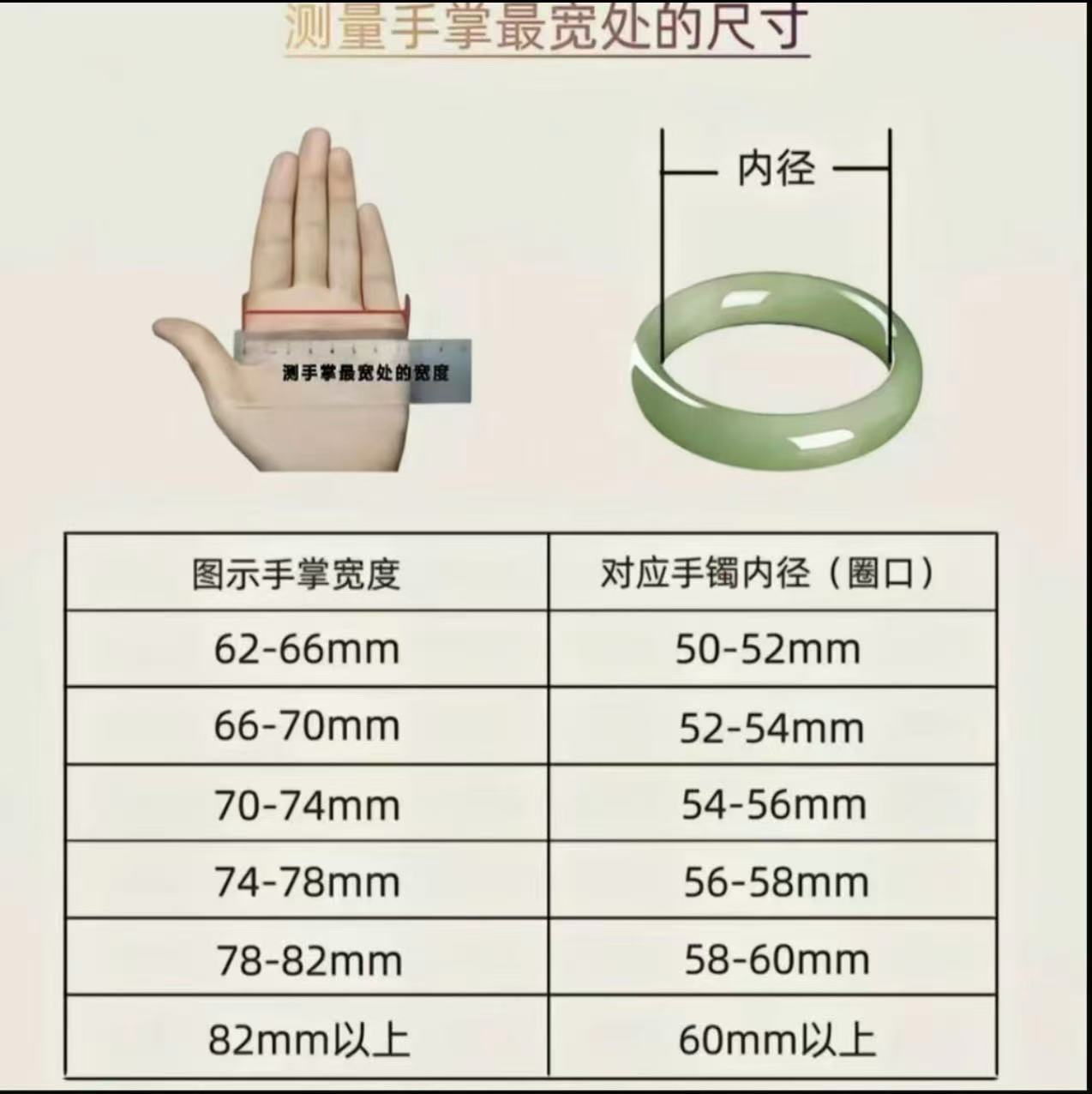 非金属珐琅手镯 精美手镯尺码表(勿拍）