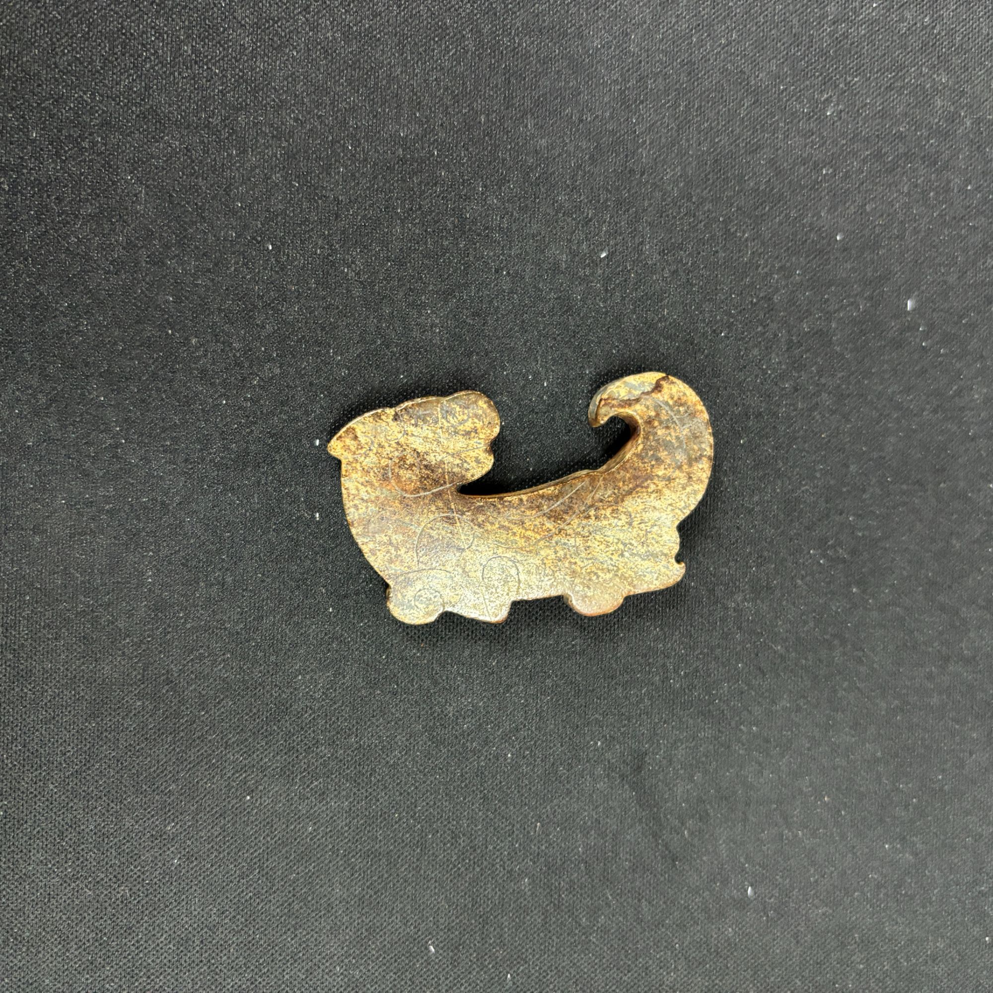 明代和田玉虎形佩-NX