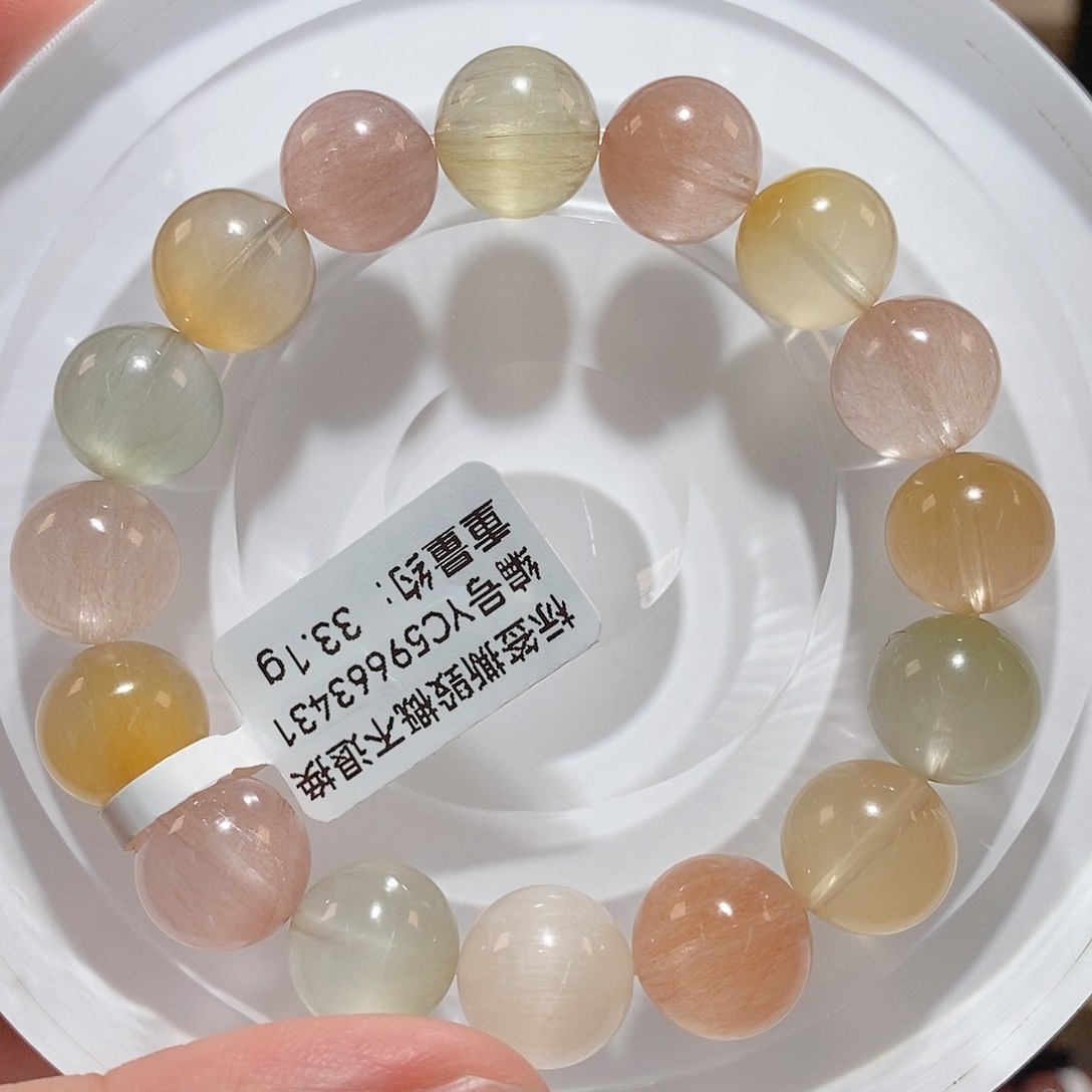 水晶手链未镶嵌F彩兔毛11.4