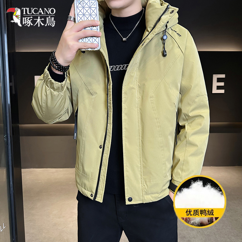 TUCANO/啄木鳥冬季户外工装连帽羽绒服男士百搭加厚保暖外套2715