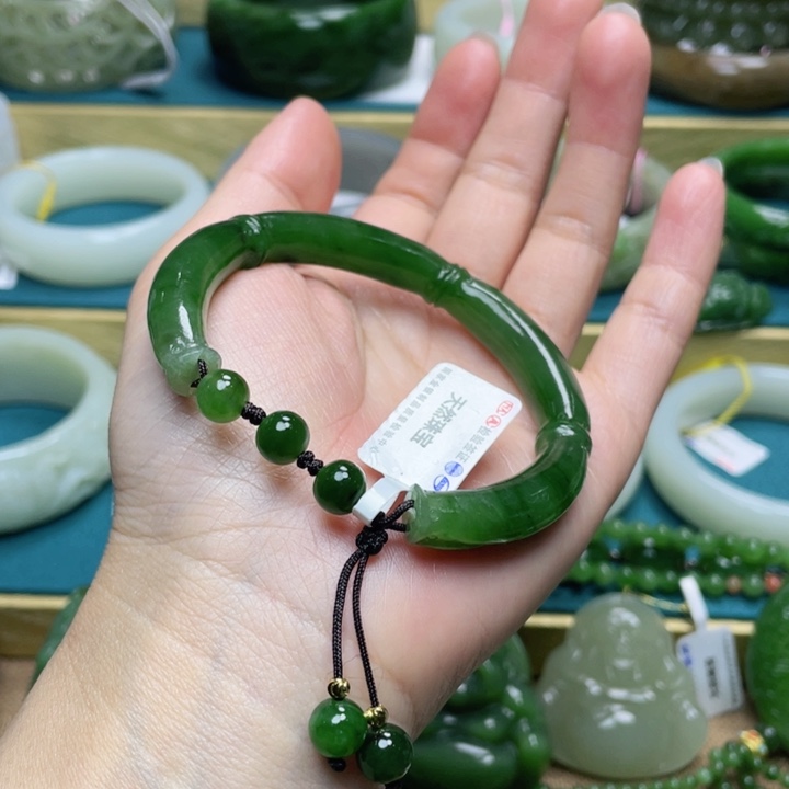 和田玉手镯56+圈口 编号23未镶嵌