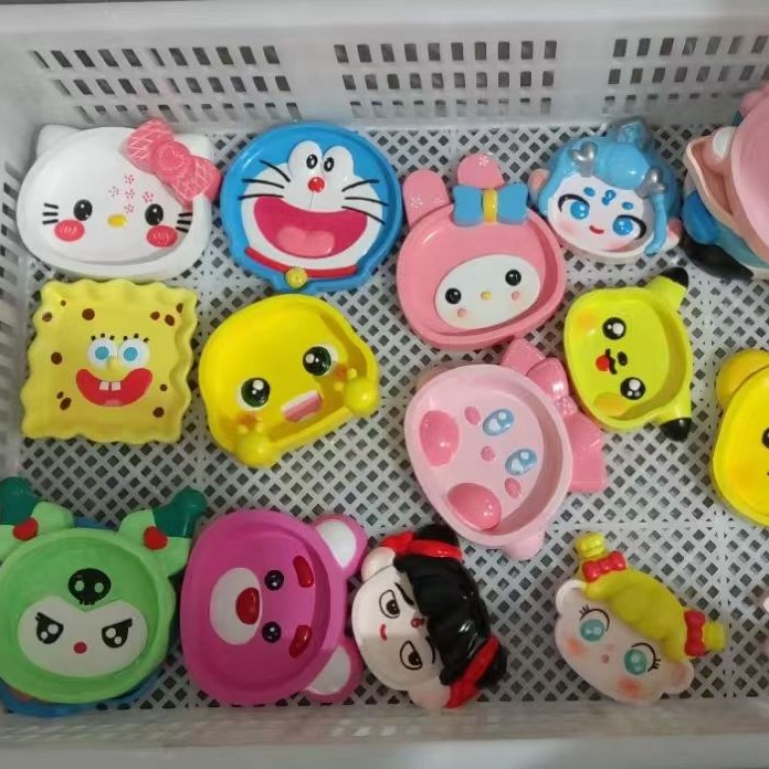 香薰仿瓷石膏娃娃卡通彩绘三丽鸥涂色3DIY手工店收纳盘首饰盘白胚