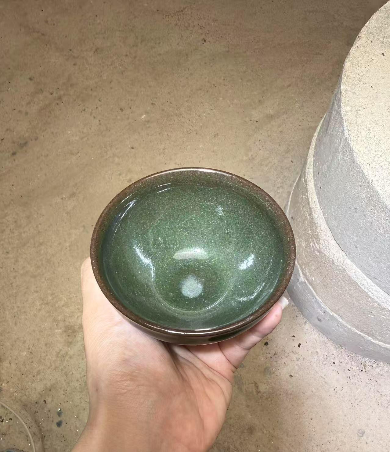 茶器茶杯 绿玉子 束口型