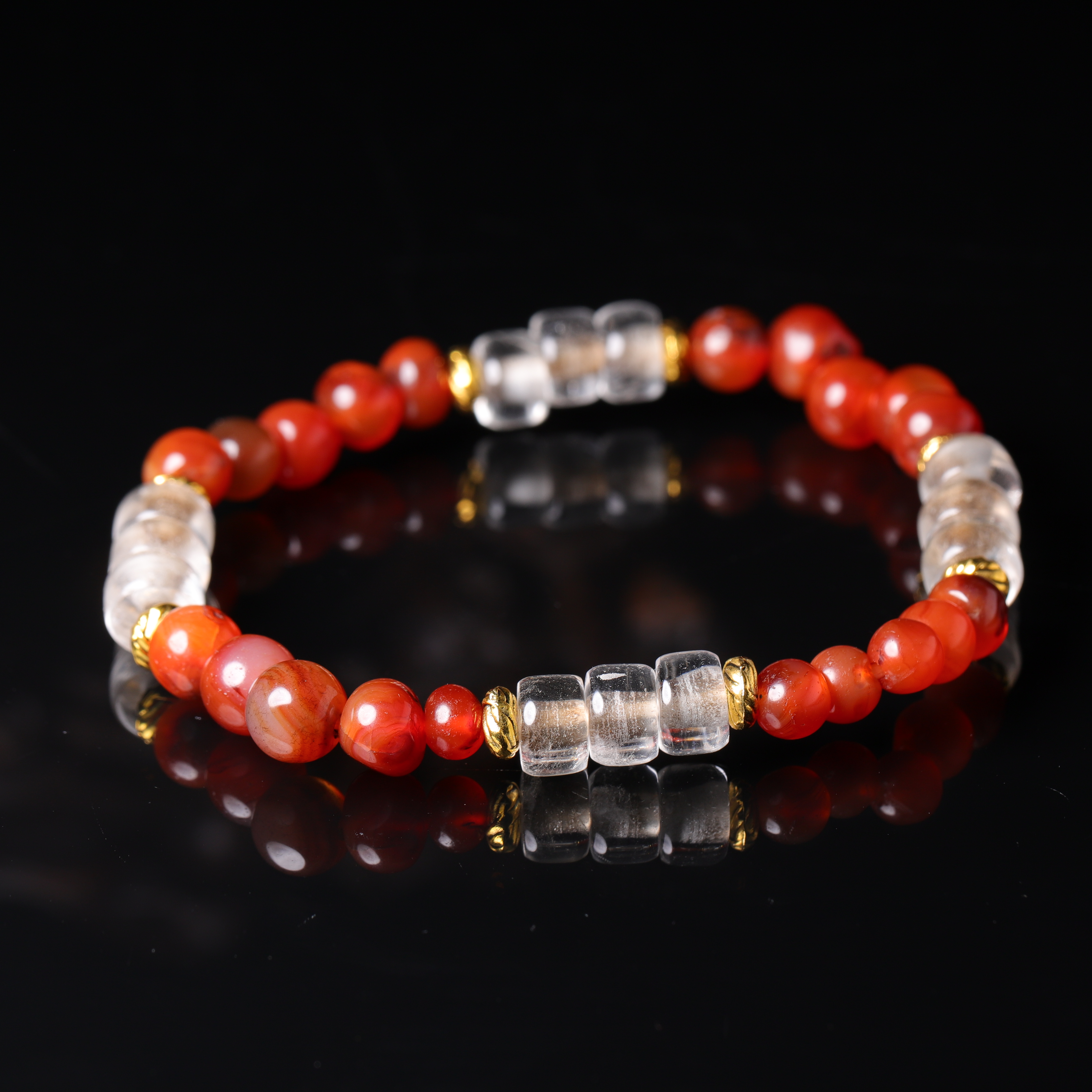 明代天然玛瑙水晶手串-NX