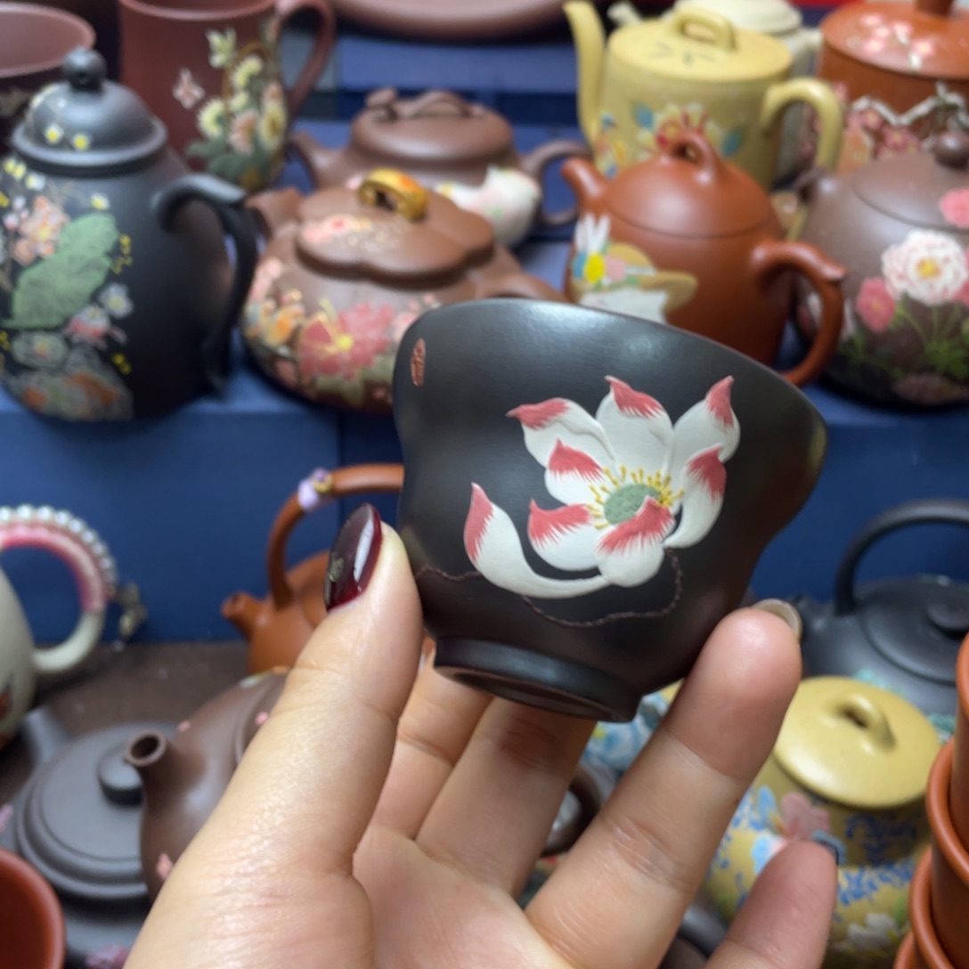 茶杯红泥紫砂主人杯60cc