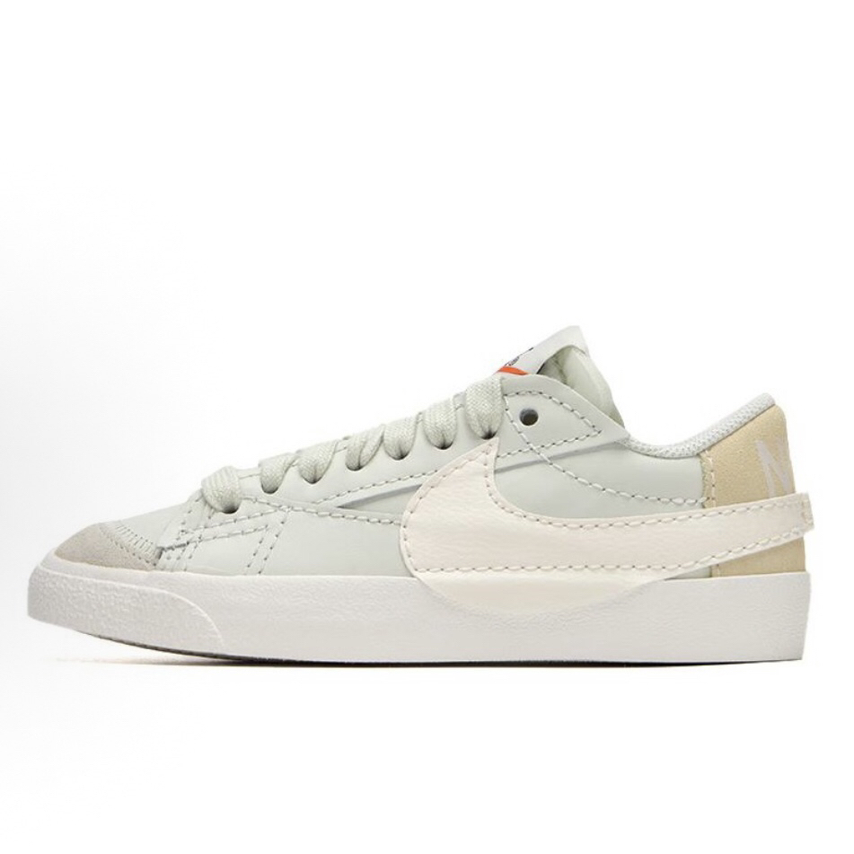 Nike Blazer 舒适简约防滑耐磨低帮板鞋女款白绿DQ1470-004