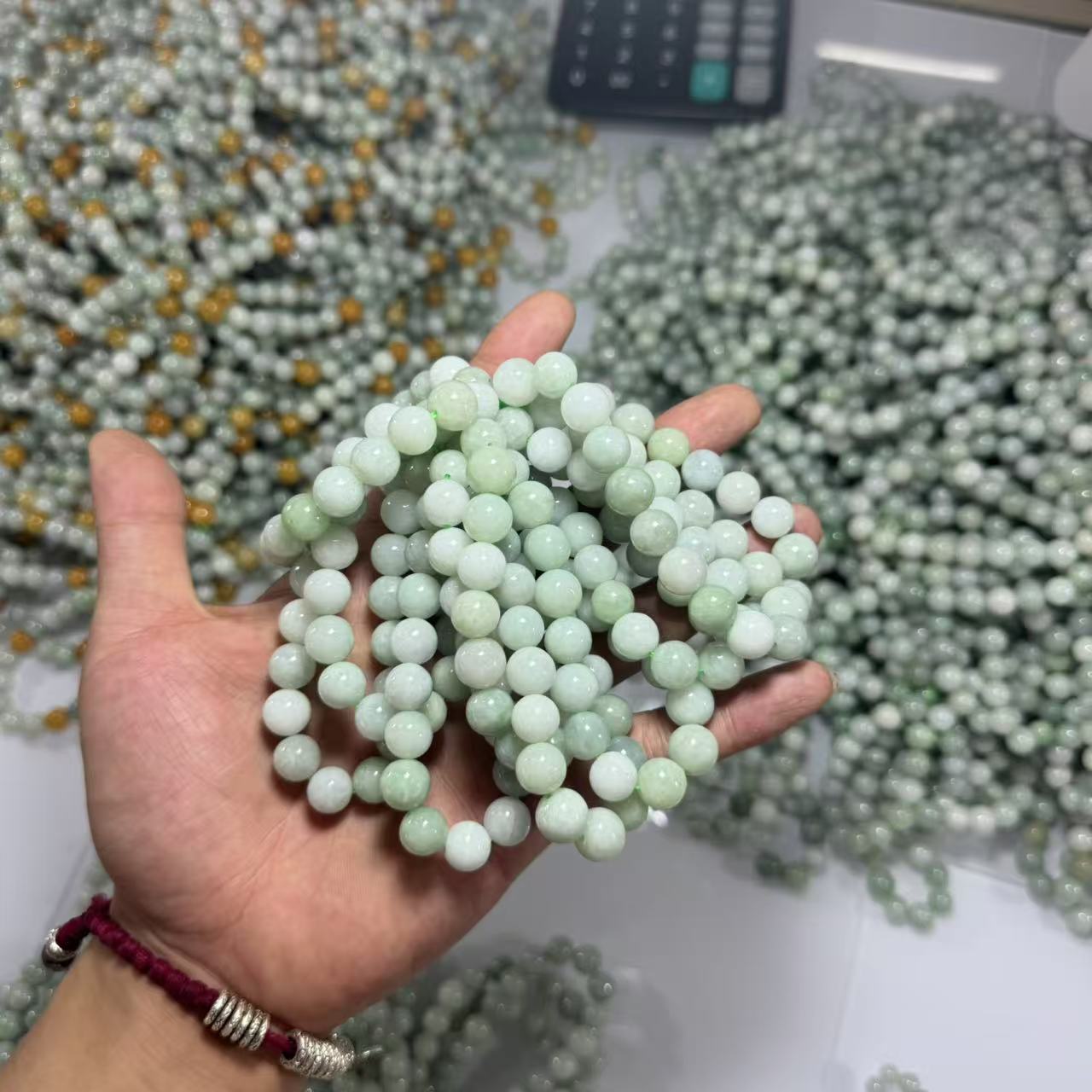 天然A货翡翠手串-b918-卡10mm-多样性发一