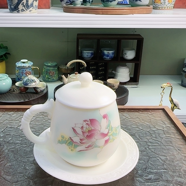 青花瓷器茶叶罐旅行套装