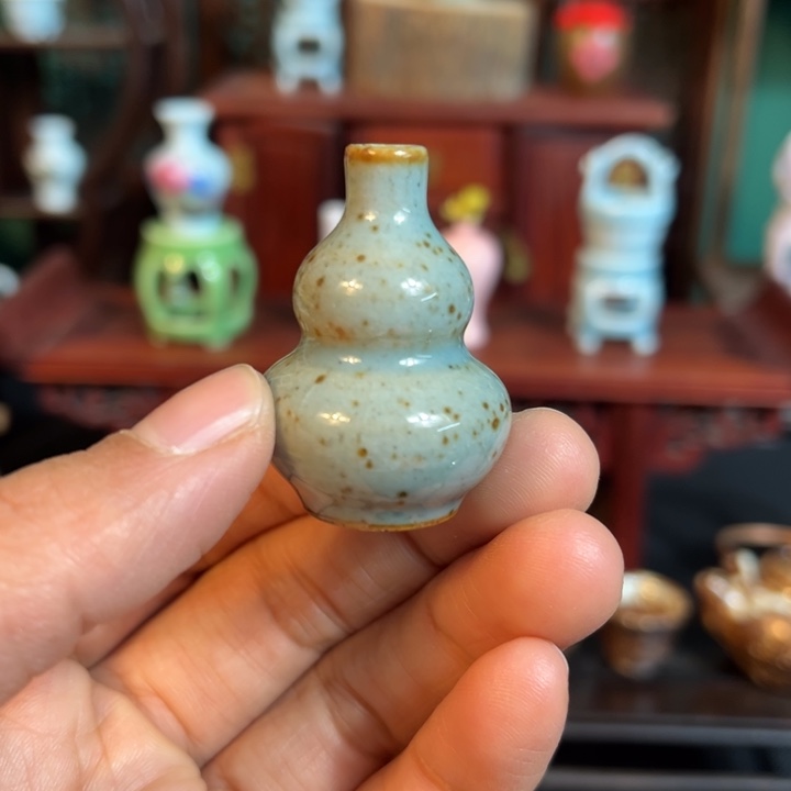 摆件微陶老王迷你花瓶