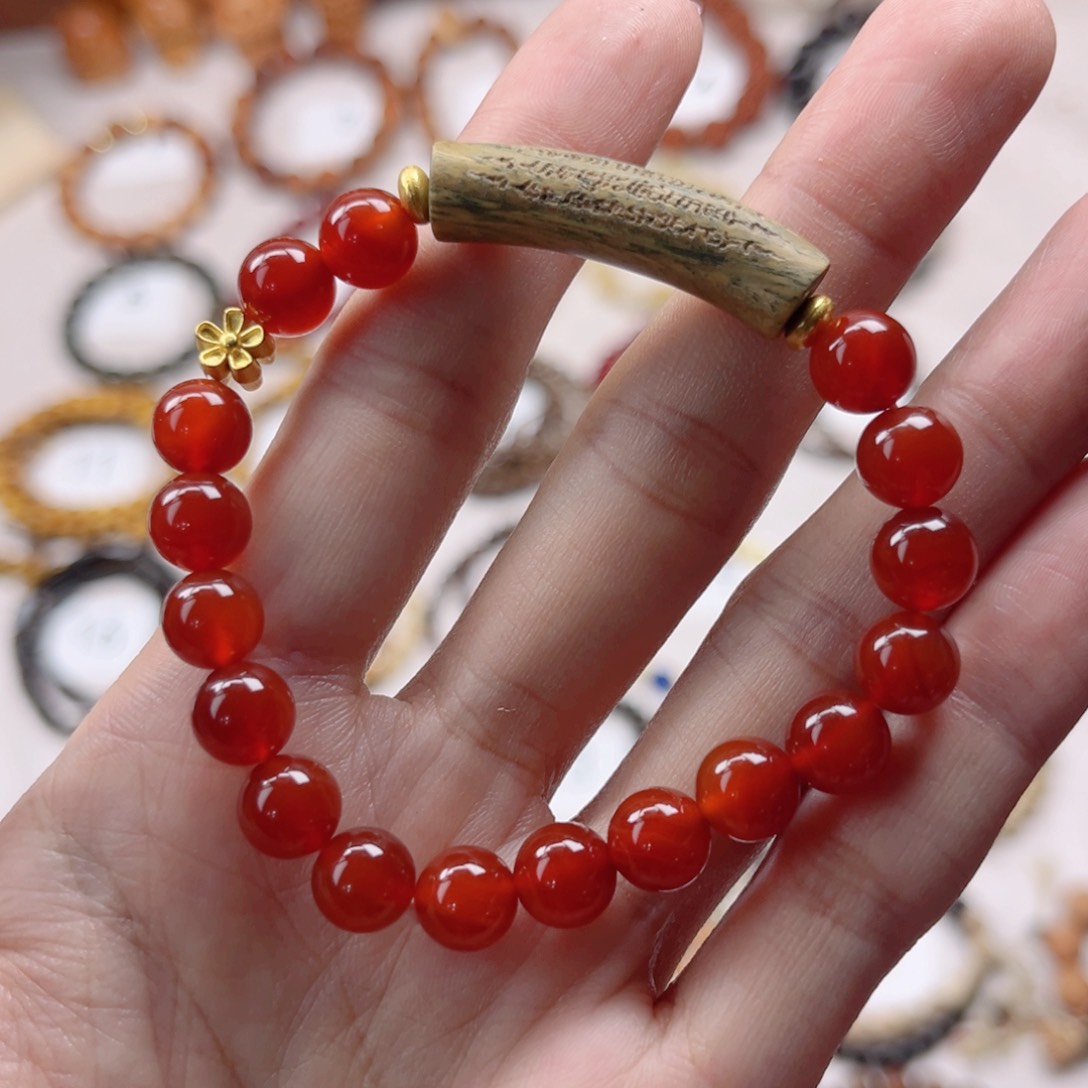 白玉菩提吊坠白玉菩提单圈五条经