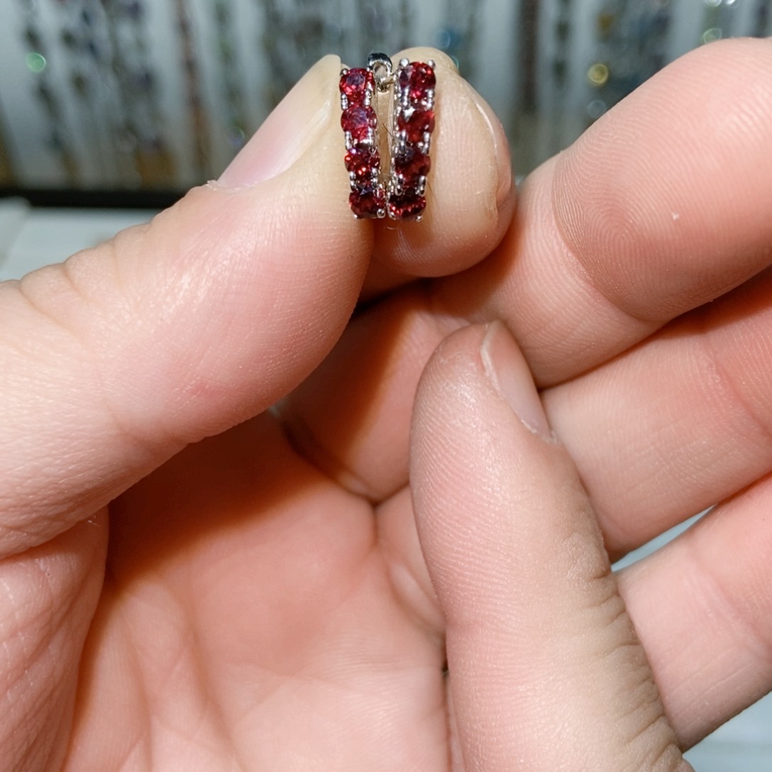 绿水晶戒指银S925镶嵌