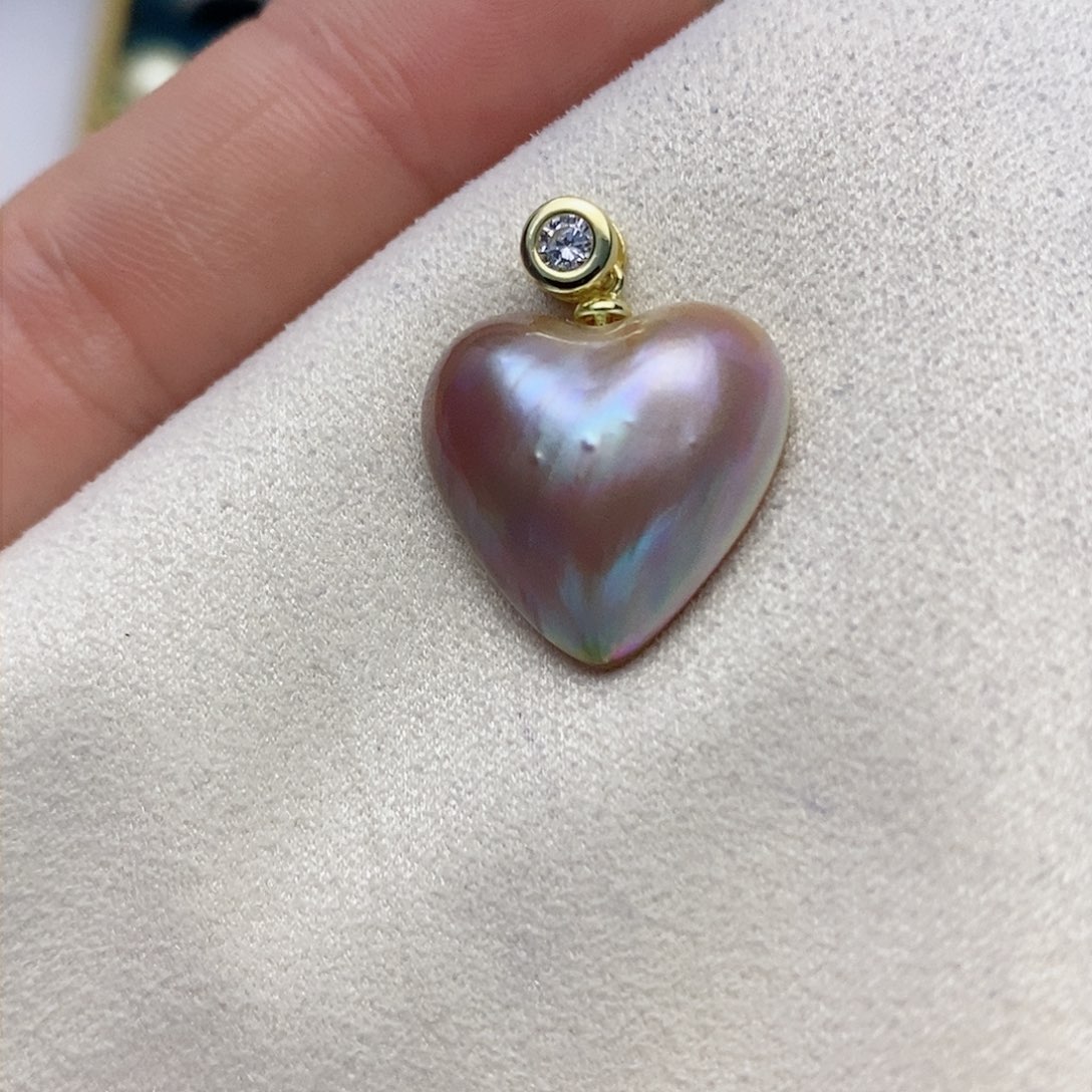 【闪购商品】拼合珍珠（马贝珠）颈饰银S925镶嵌31