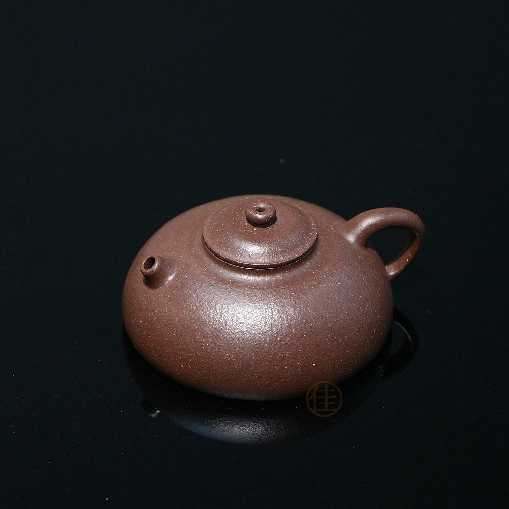吃茶乐土-全手工 半勺款 原矿老紫泥手工料 120毫升 宜兴紫砂壶