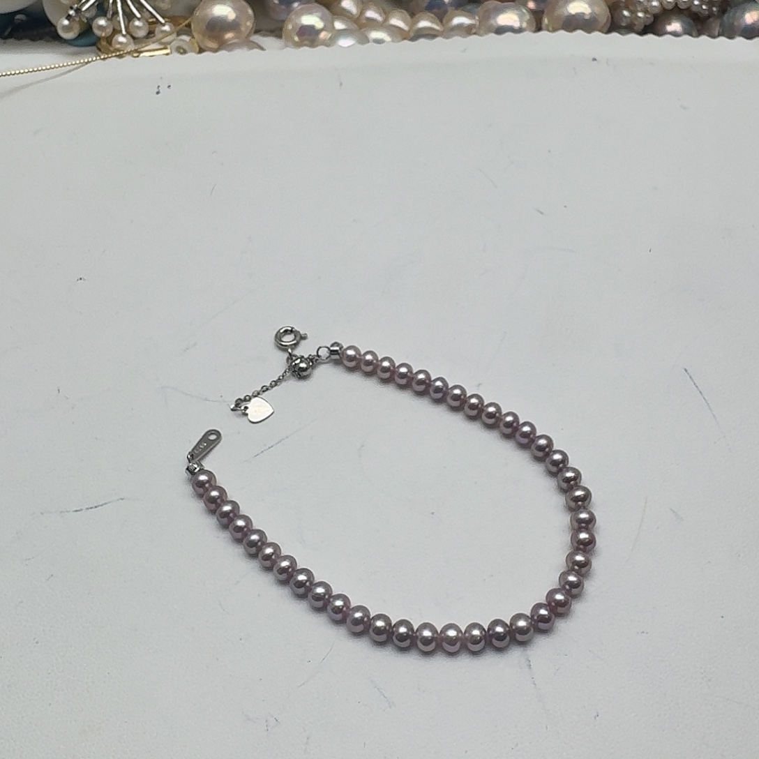 银S925镶嵌淡水珍珠手绳