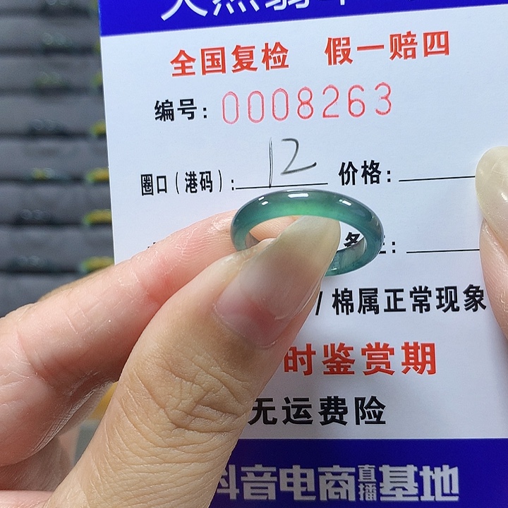 翡翠未镶嵌戒圈8263