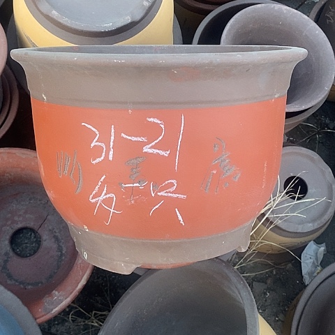 紫砂中国宜兴紫砂花盆，