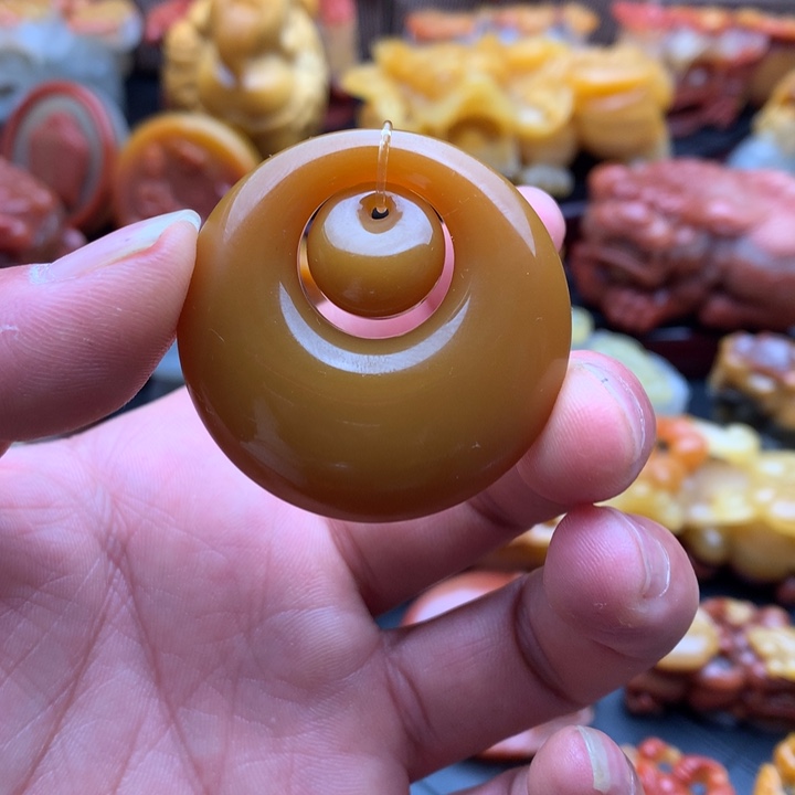 石英质玉（黄龙玉）黄龙玉平安扣未镶嵌