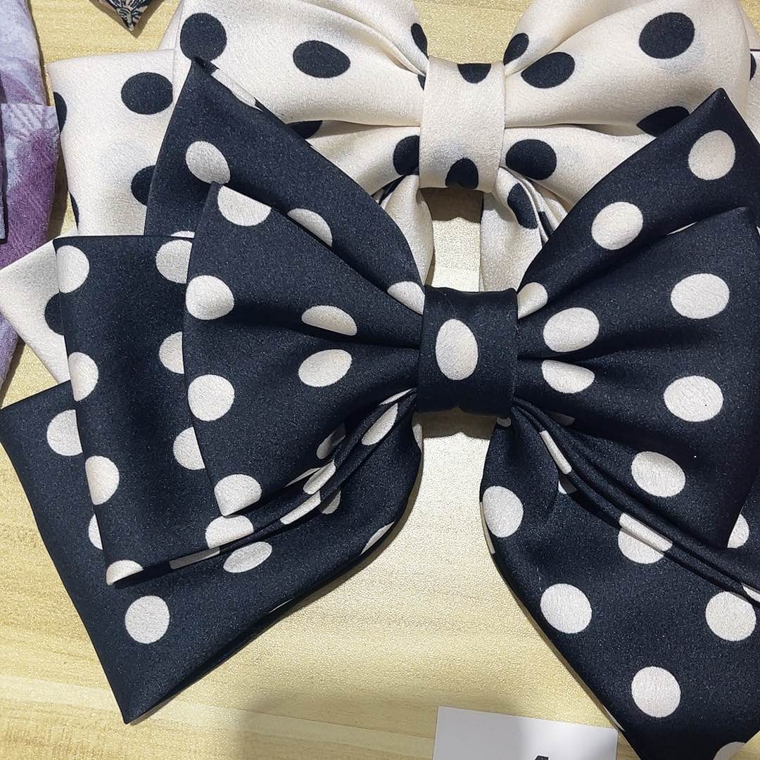 皮质铁合金蝴蝶结发夹