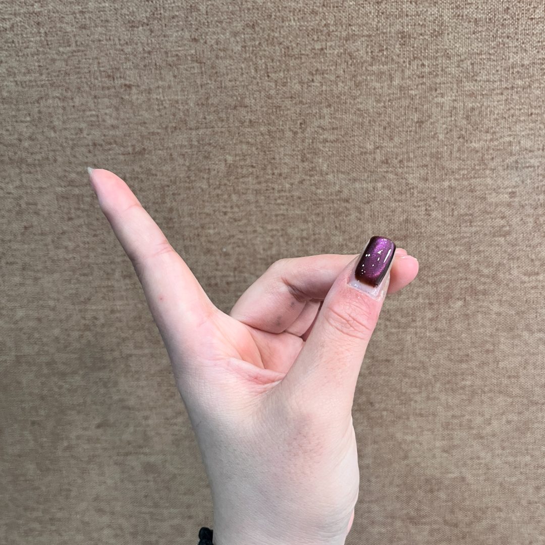 双光粉色WR357猫眼甲油胶秋冬新款时髦紫显白玻璃珠绸缎指甲油