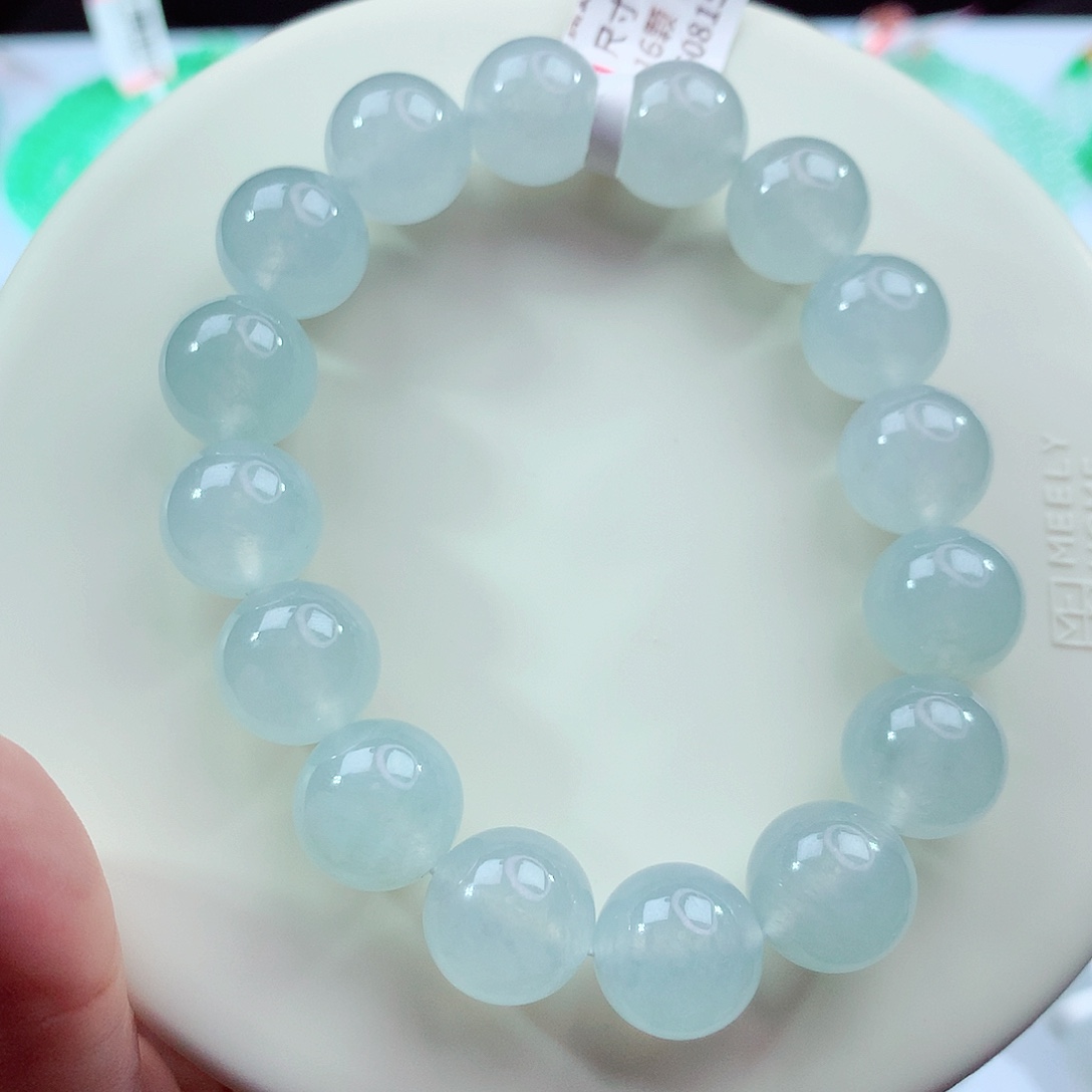 浮***云翡翠未镶嵌手链卡12.7