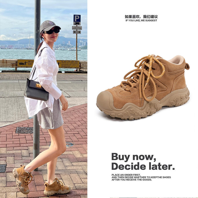 户外透气登山鞋女2025秋冬新款防滑防水徒步鞋耐磨轻量化越野跑鞋