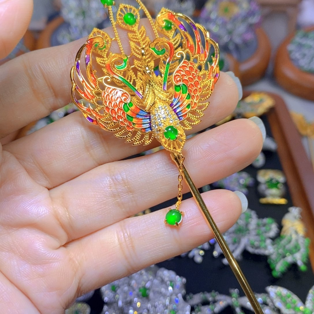 翡翠颈饰银S925镶嵌天然翡翠