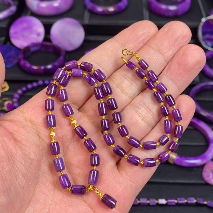 苏纪石（舒俱来）项链18K金镶嵌