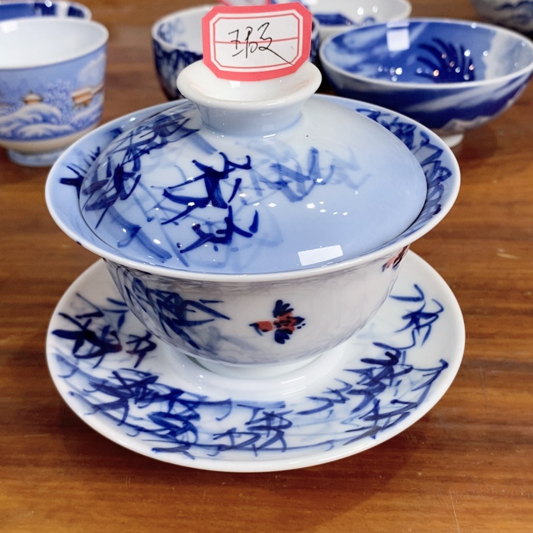 瓷片青花123446543333442222