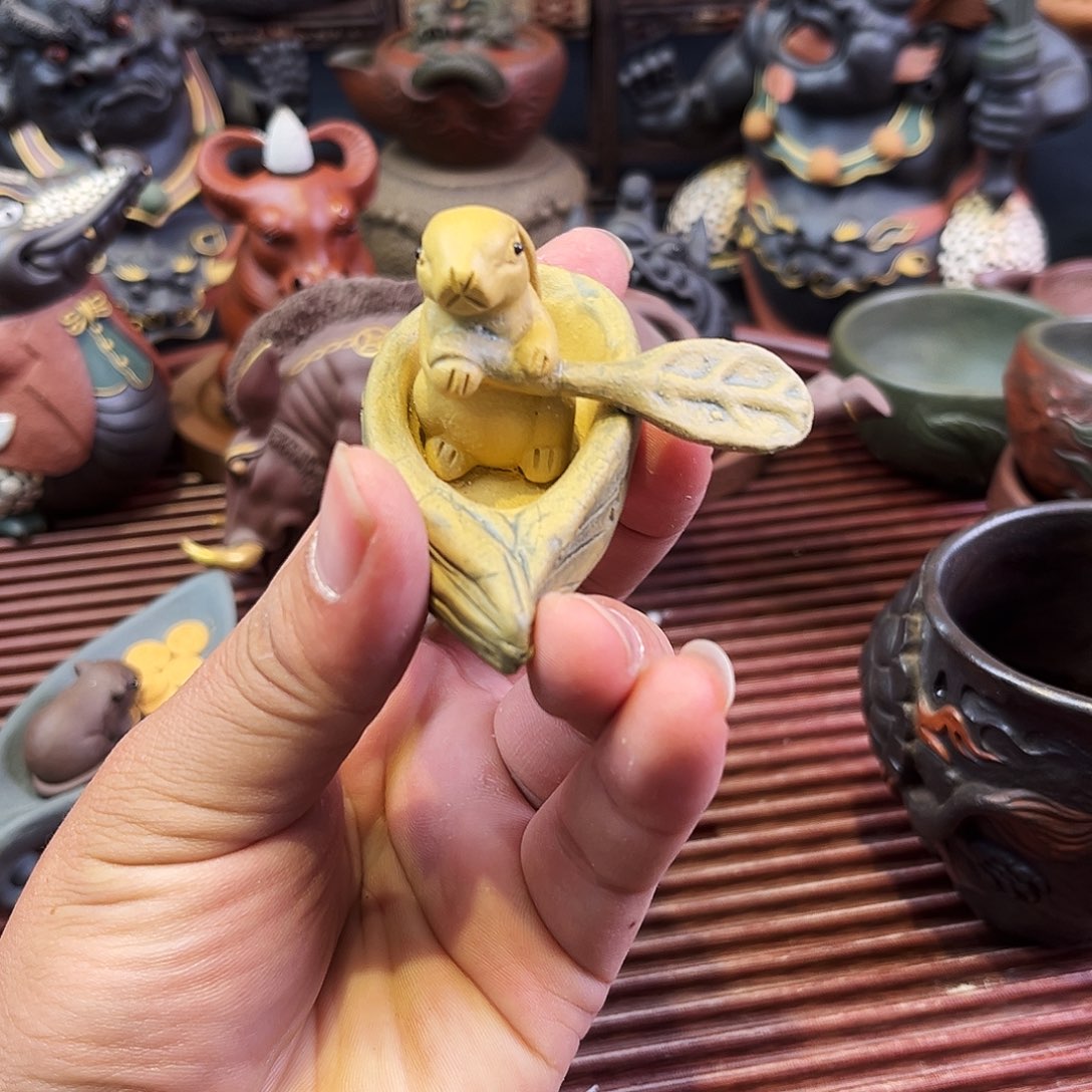 紫砂茶杯高端紫砂雕塑微瑕