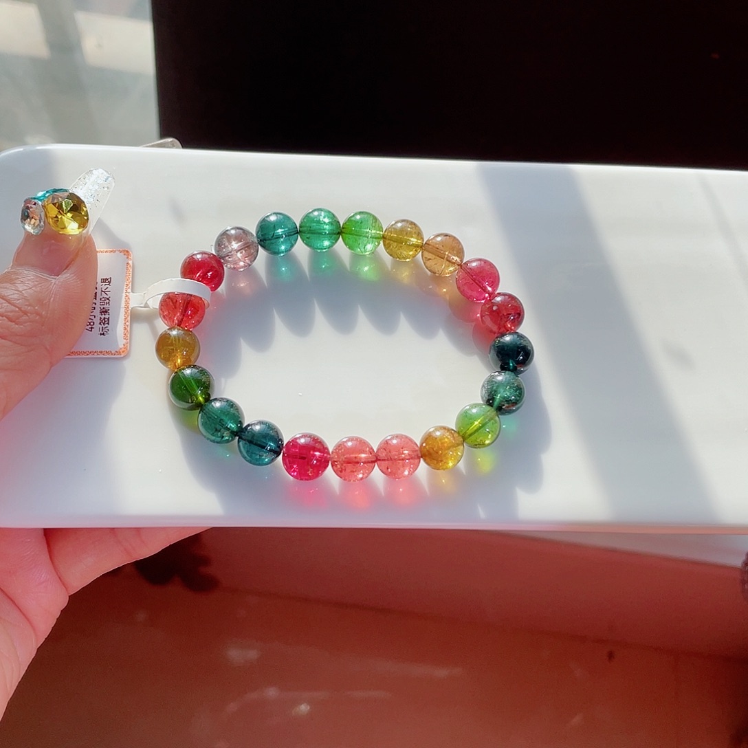 手链碧玺未镶嵌9.2mm左右