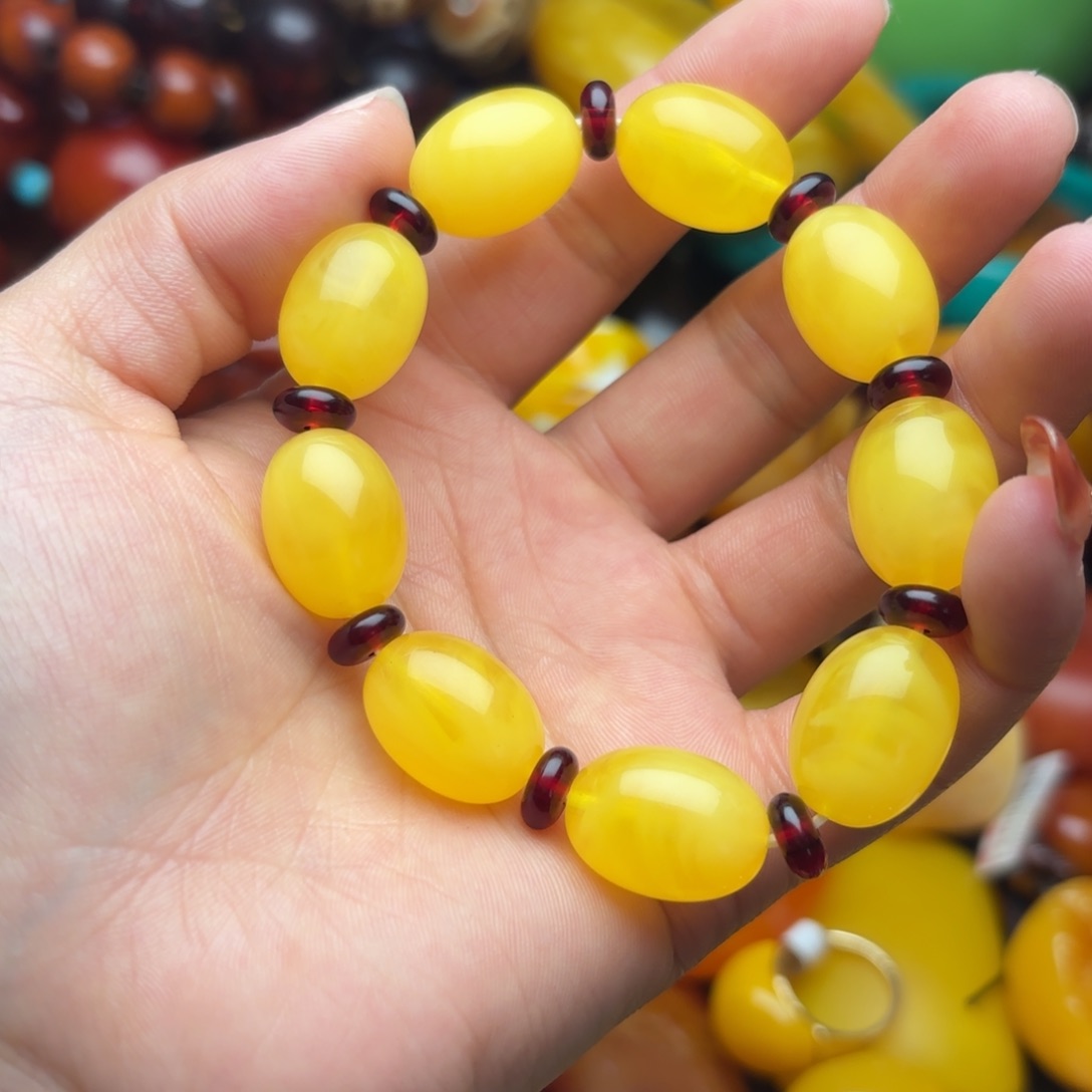 未镶嵌琥珀手链蜜蜡