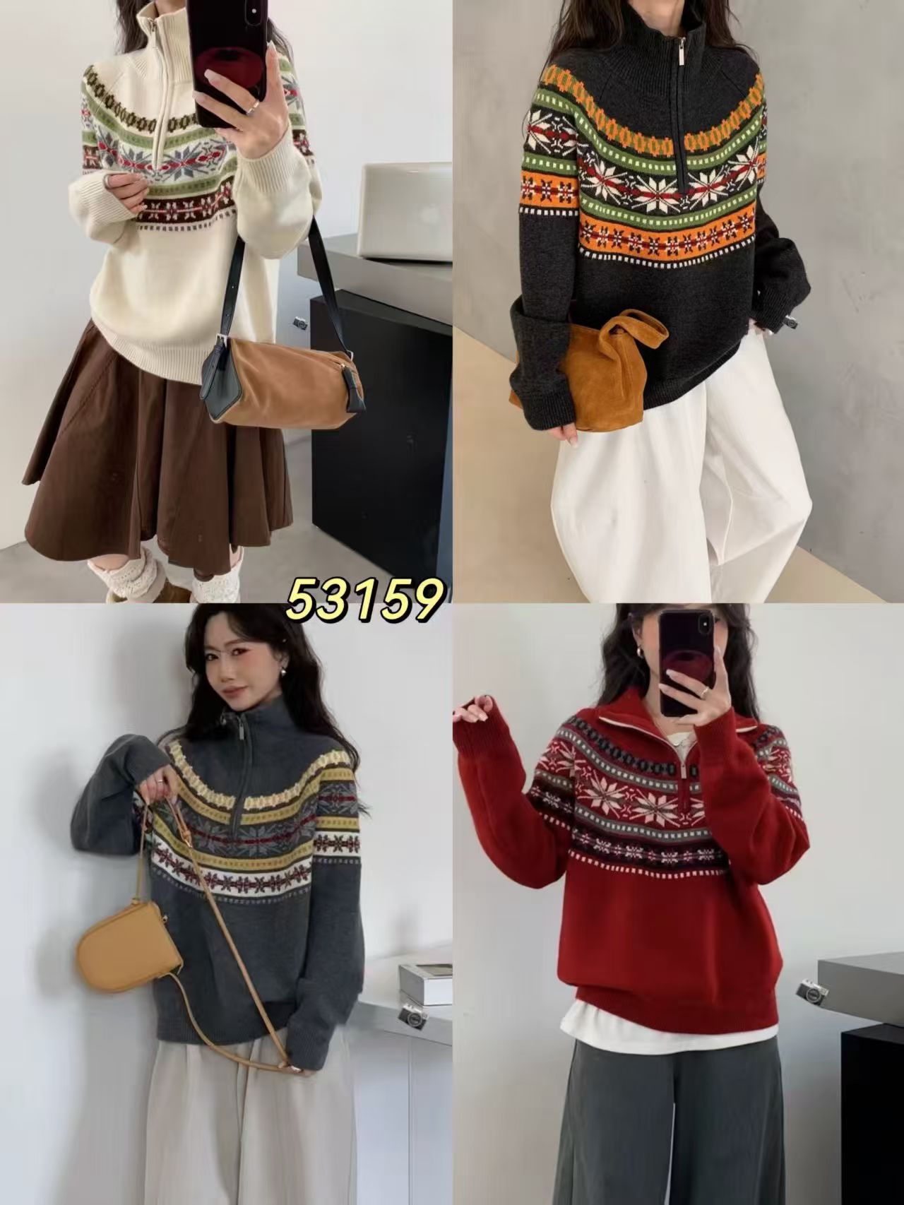 【莉莉严选】1-100复合链接气质百搭时尚休闲显瘦韩版针织