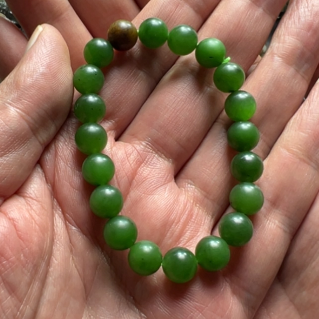 【闪购商品】未镶嵌手串和田玉（碧玉）蕾