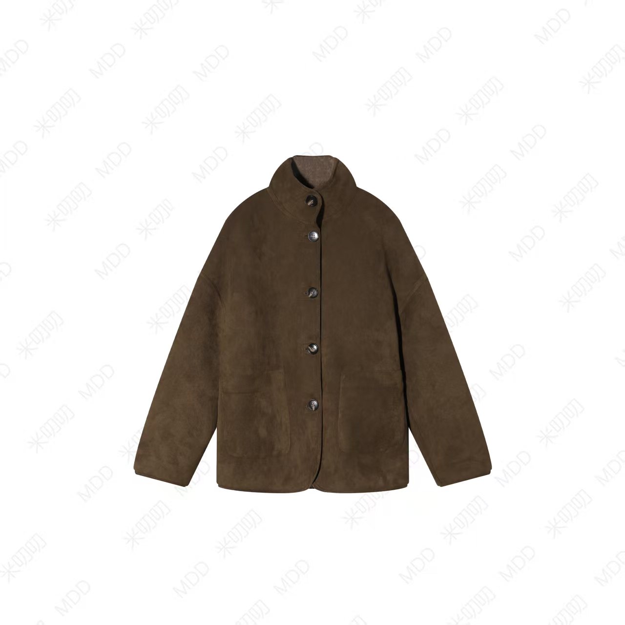 海宁2025新款时尚休闲冬季100%羊毛短款百搭加厚女款外套25026