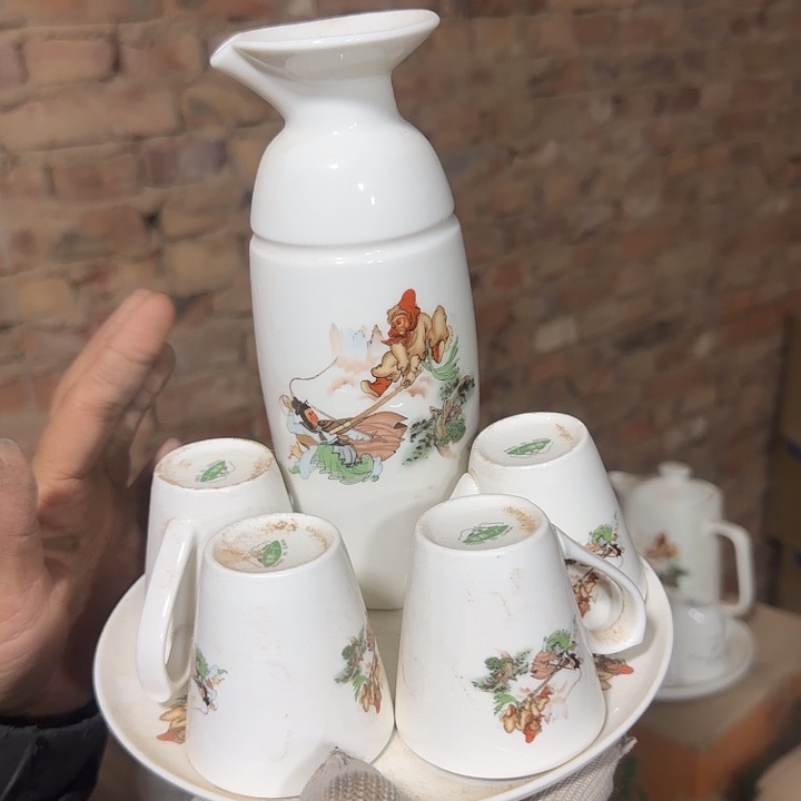 库存微瑕温酒壶一套