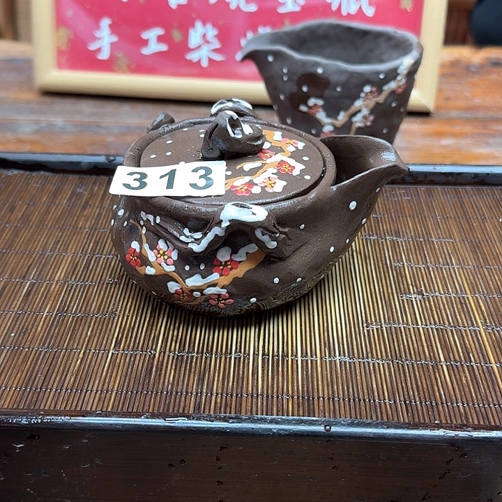 纯手工制作粗陶茶具