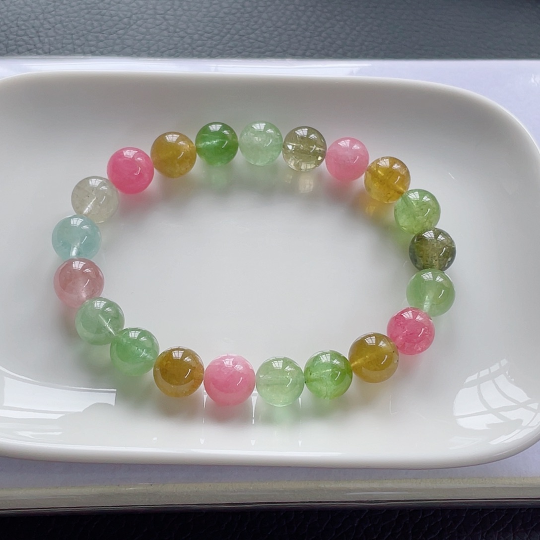 未镶嵌手链碧玺9.7mm左右