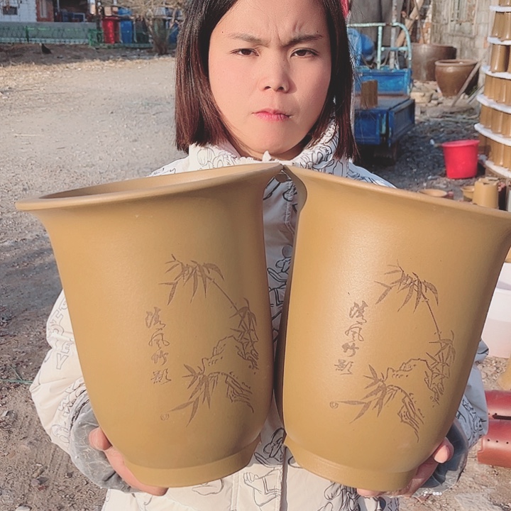 花盆紫砂宜兴紫砂精品花盆 