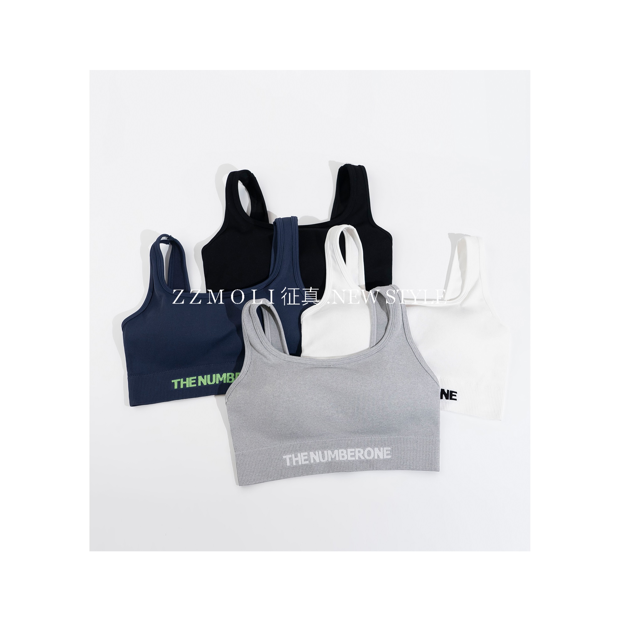 ZzMoLi征真 时尚字母背心女吊带通勤气质显瘦打底内搭上衣ZBP7295