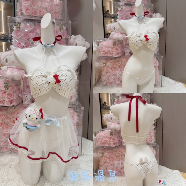 【元气喵】手作系列默认微瑕 海岛温泉 萌萌吊带套装（H32）