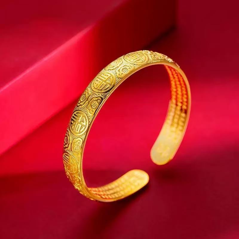 铜合金手镯 百福兴经手镯2025款男女同款气质时尚精美