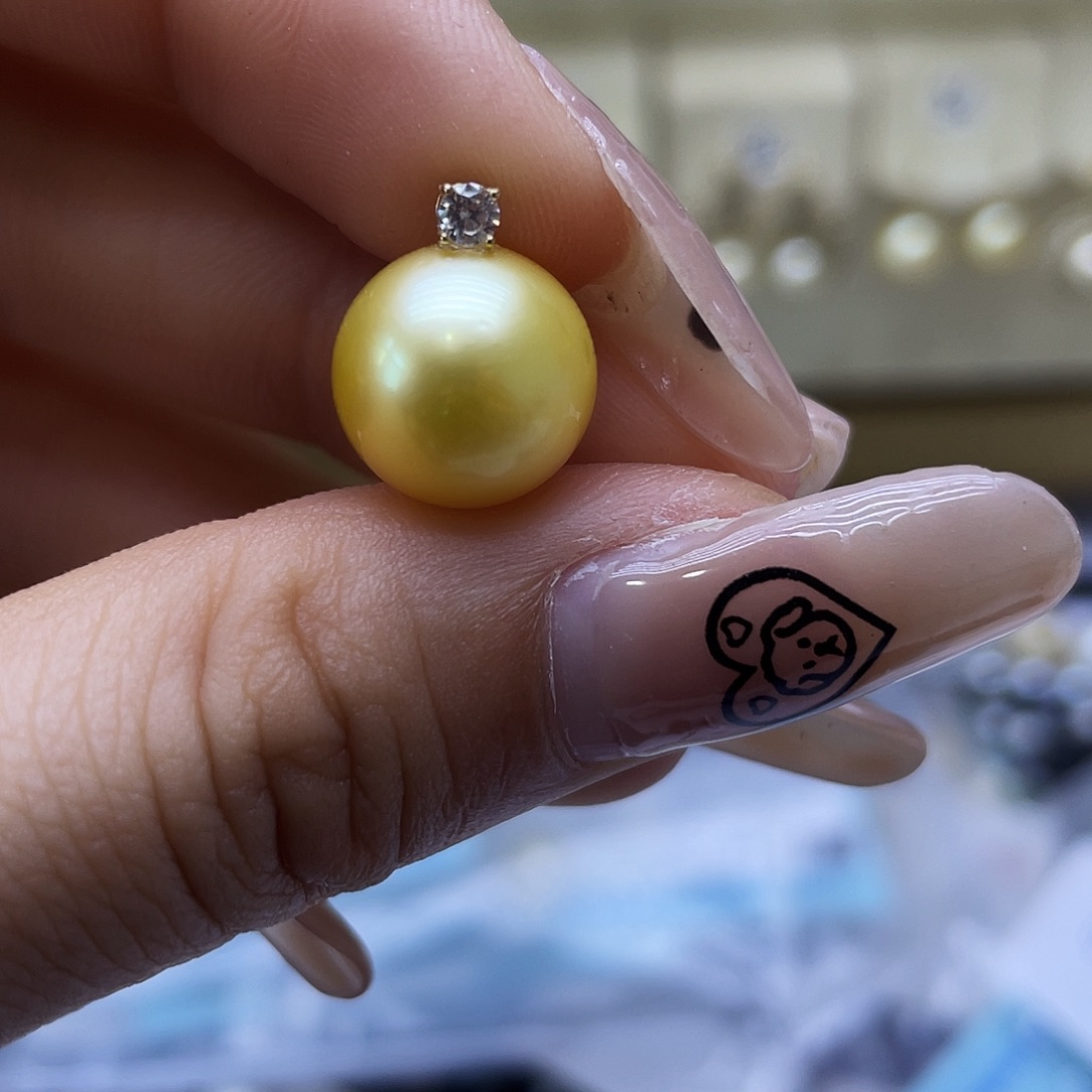 海水珍珠18K金镶嵌颈饰