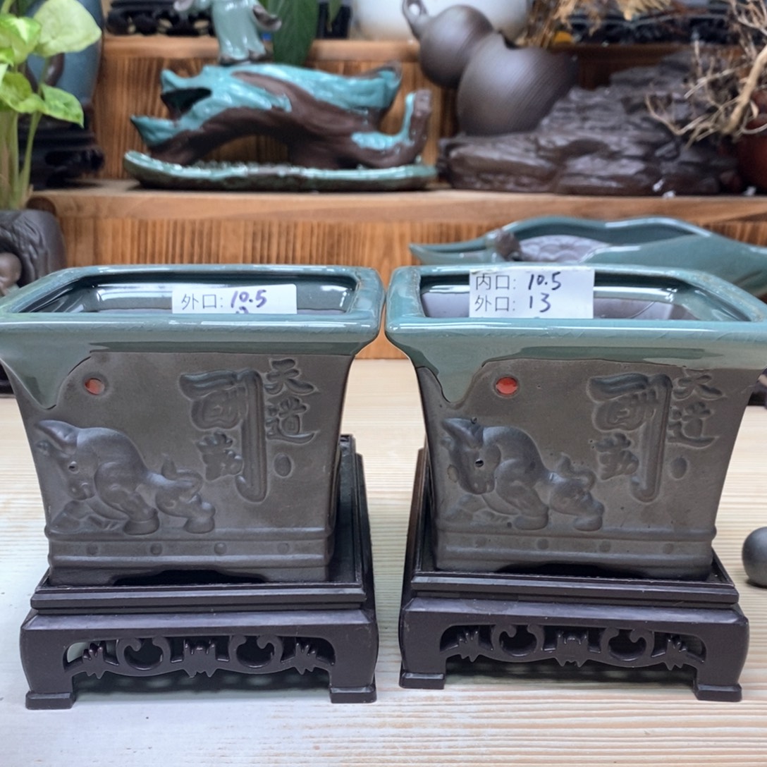 紫砂花盆陶瓷艺术花盆陶瓷