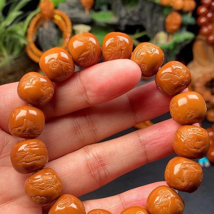 橄榄核手串/手链一**北老型龙