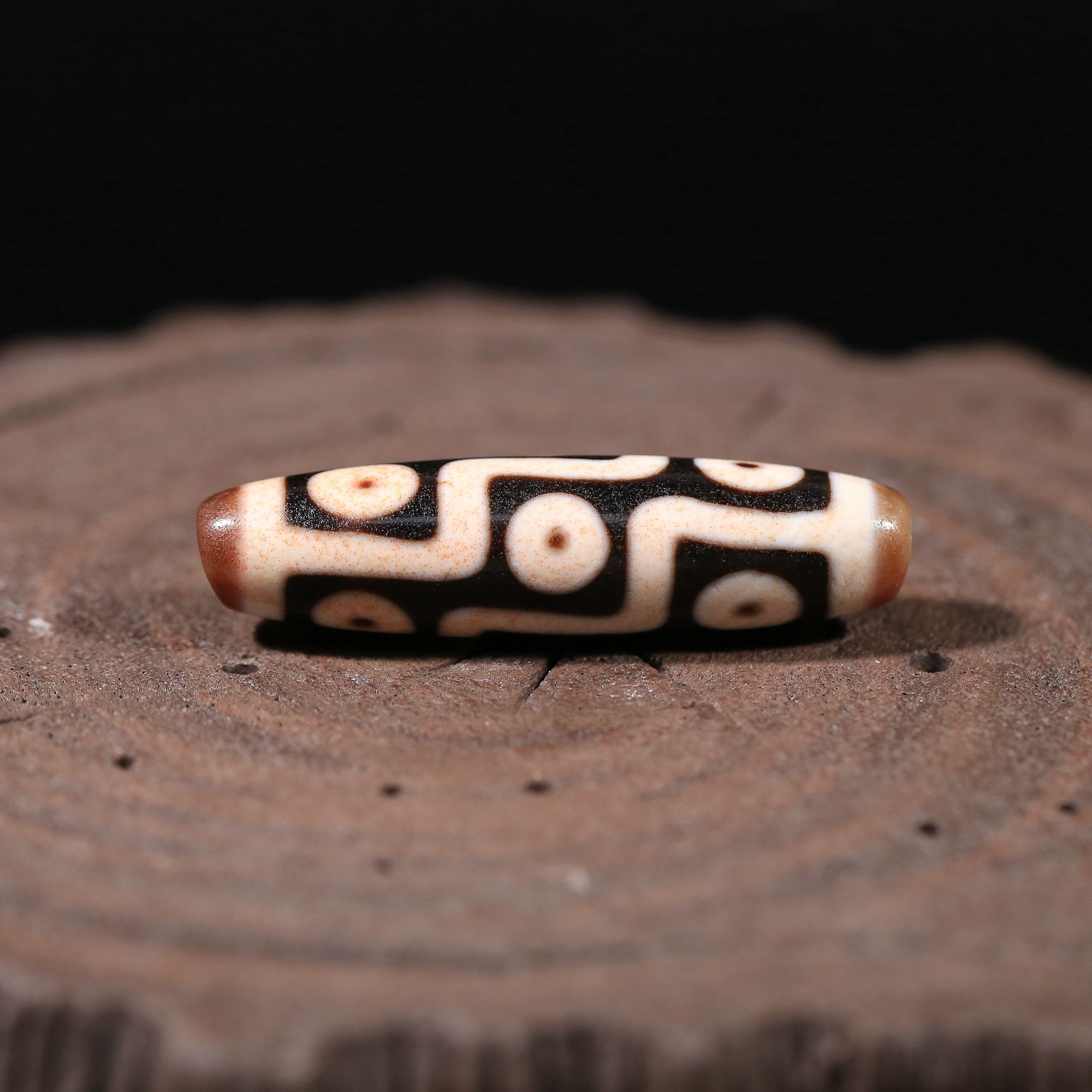 行运任晓攀臻品爆砂折线九眼玛瑙天珠锁骨链台湾天珠纯手工全品8