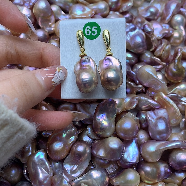 淡水珍珠耳饰银S925镶嵌此****销