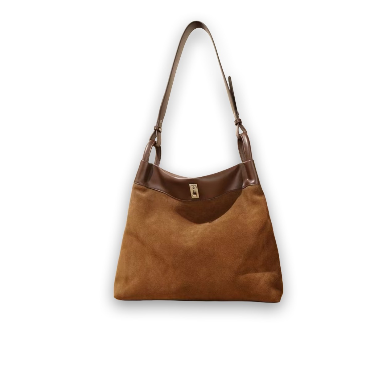 【洛洛定制】ZG-9678-摩卡配红棕轻奢时尚百搭新款女包